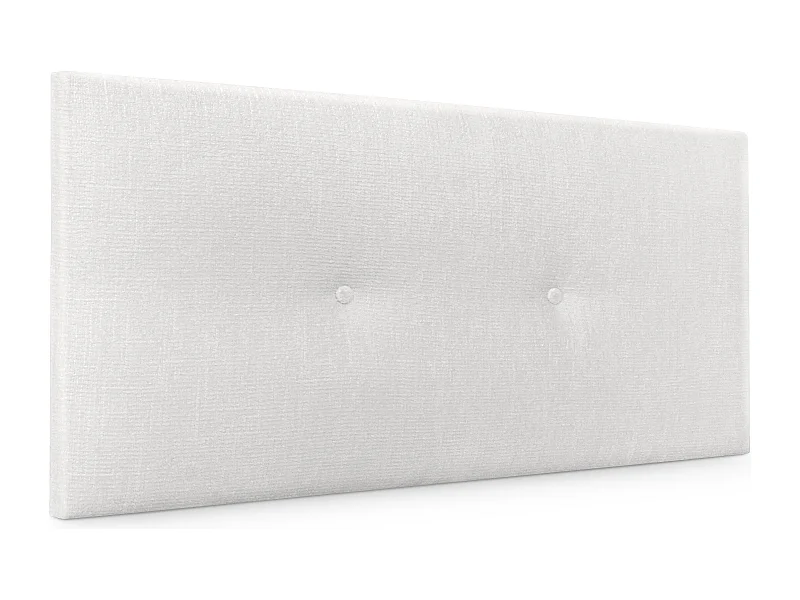 DHOME Tête de lit en laine naturelle avec Boutons 110x50cm Lits 105 - Blanc