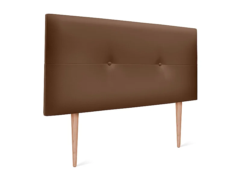 DHOME Tête de lit similicuir avec Boutons 95x105cm avec pieds Lits 90 - Argile