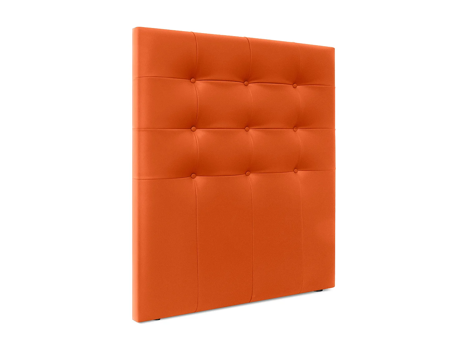 DHOME Cabeceira de  Couro sintético Capitoné Até o chão 110x120cm Camas 105 - Laranja