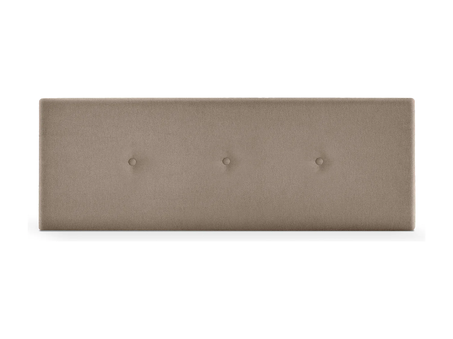 DHOME Tête de lit en tissu Aqualine lisse avec Boutons 135x50cm Lits 120/135 - Terre