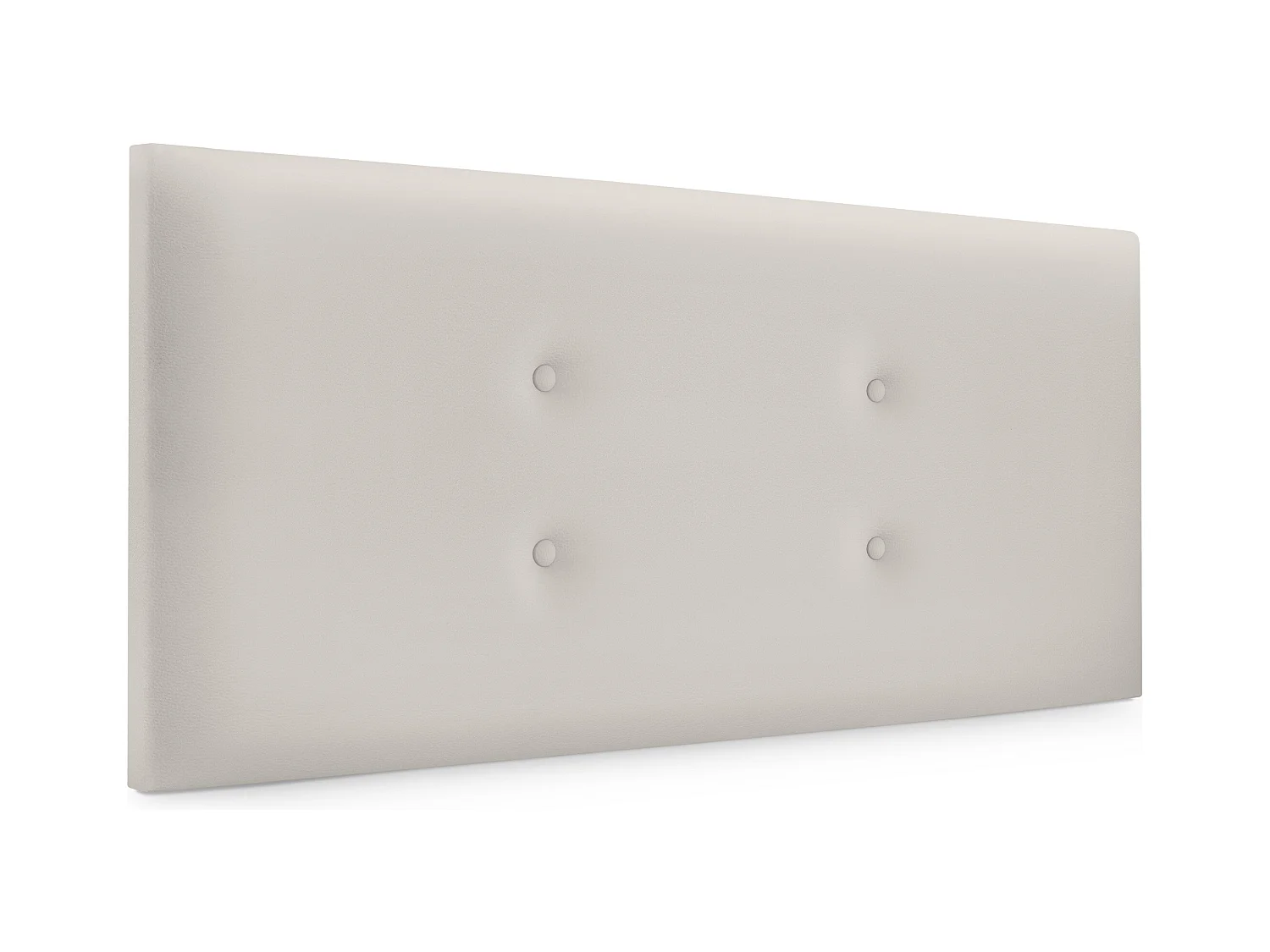 DHOME Tête de lit similicuir avec 2 rangées de boutons 95x50cm Lits 90 - Blanc Osseux