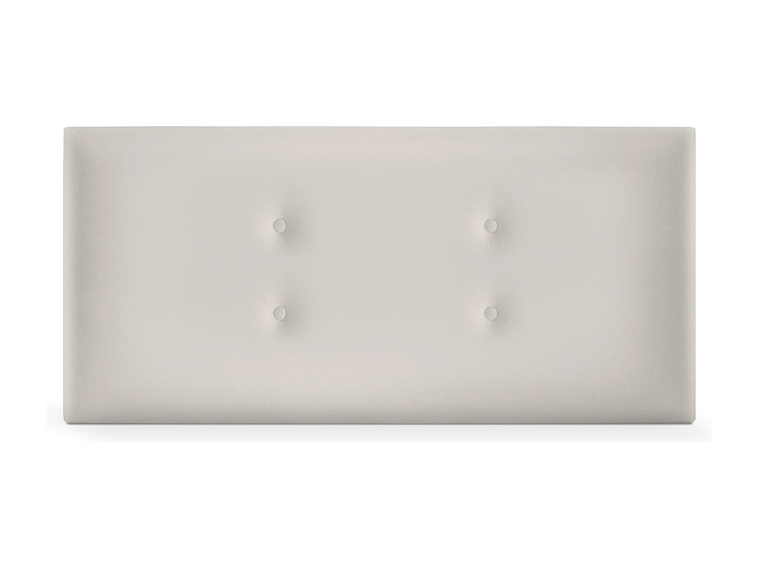 DHOME Cabeceira de  Couro sintético con 2 Fileiras de botões 95x50cm Camas 90 - Osso Branco
