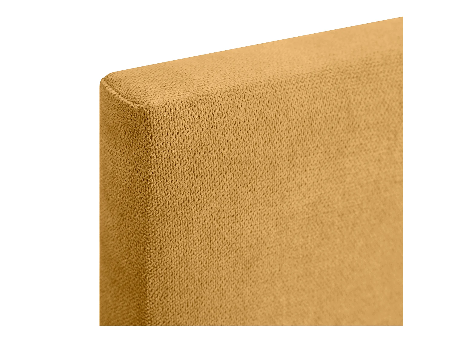 DHOME Testiera in tessuto capitonné Aqualine 145x115 cm con gambe letto 135/140 - Senape