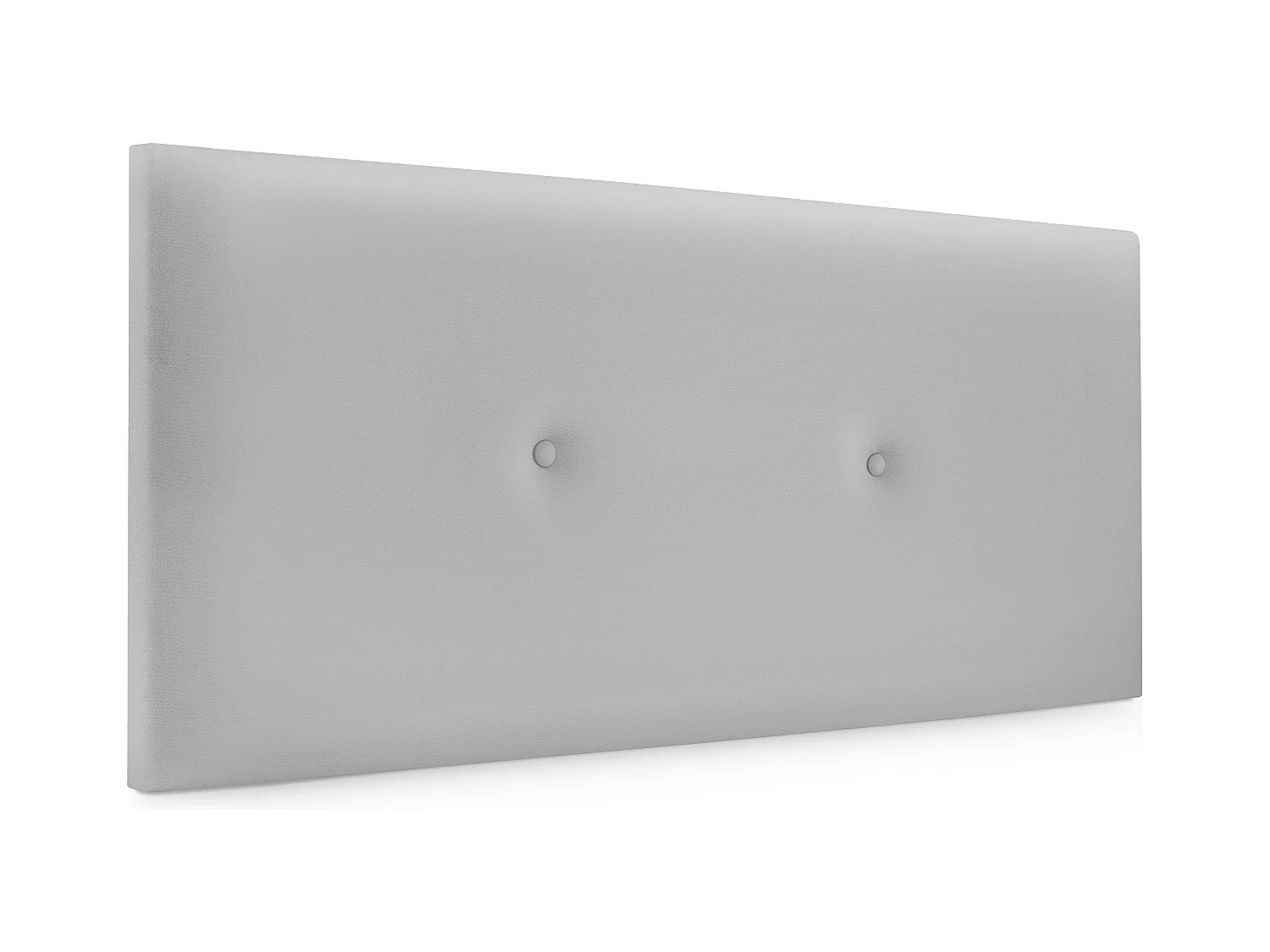DHOME Tête de lit simili cuir lisse avec Boutons 90x50cm Lits 80/90 - Gris clair