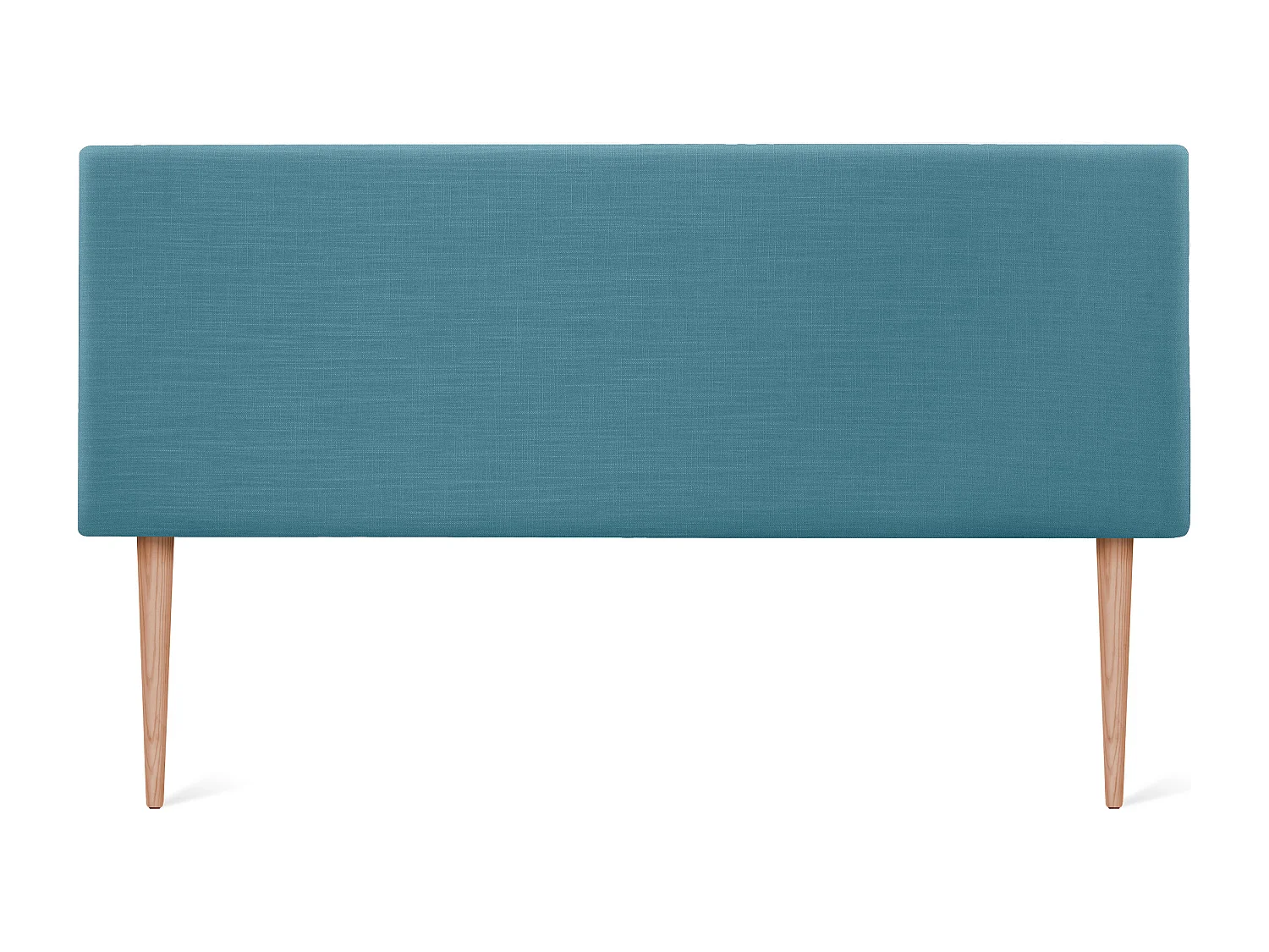 DHOME Glad natuurlijk linnen hoofdeinde 145x105cm met bedpoten 135/140 Turkoois