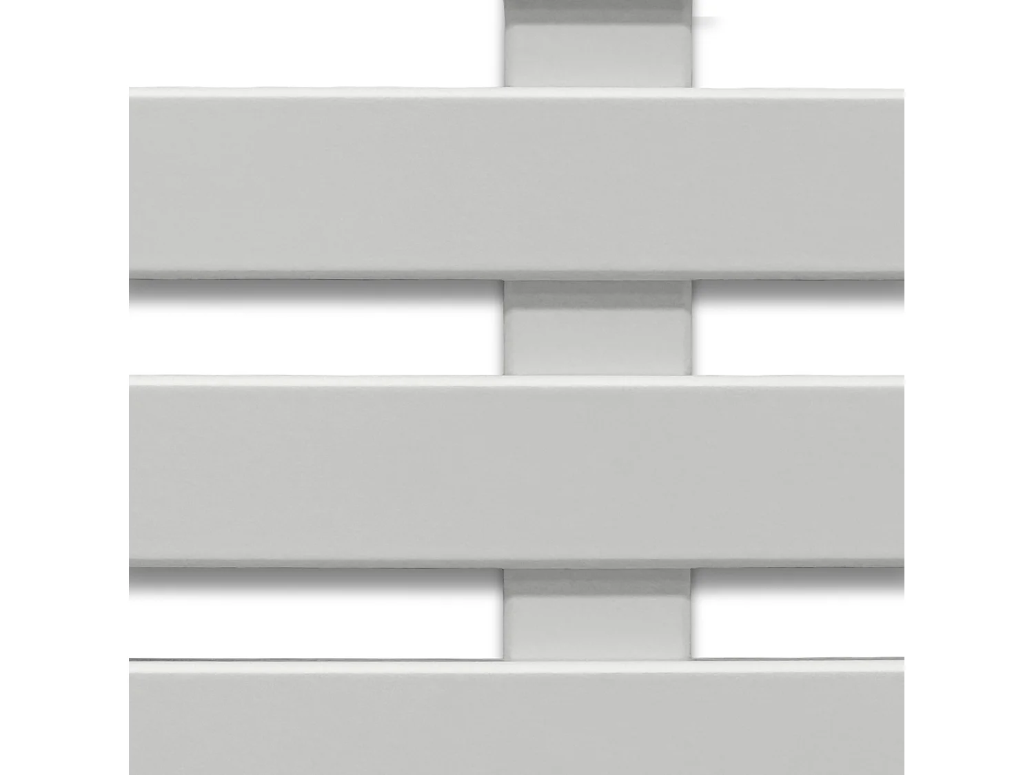 DHOME Tête de lit en bois recyclé MDF Style Japonais 150x46cm Lits 150 - Uni Blanc