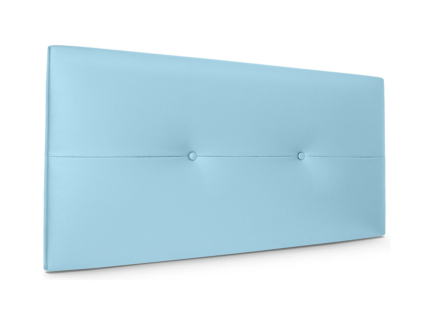 DHOME Tête de lit similicuir avec Boutons 105x50cm Lits 105 - Bleu Ciel