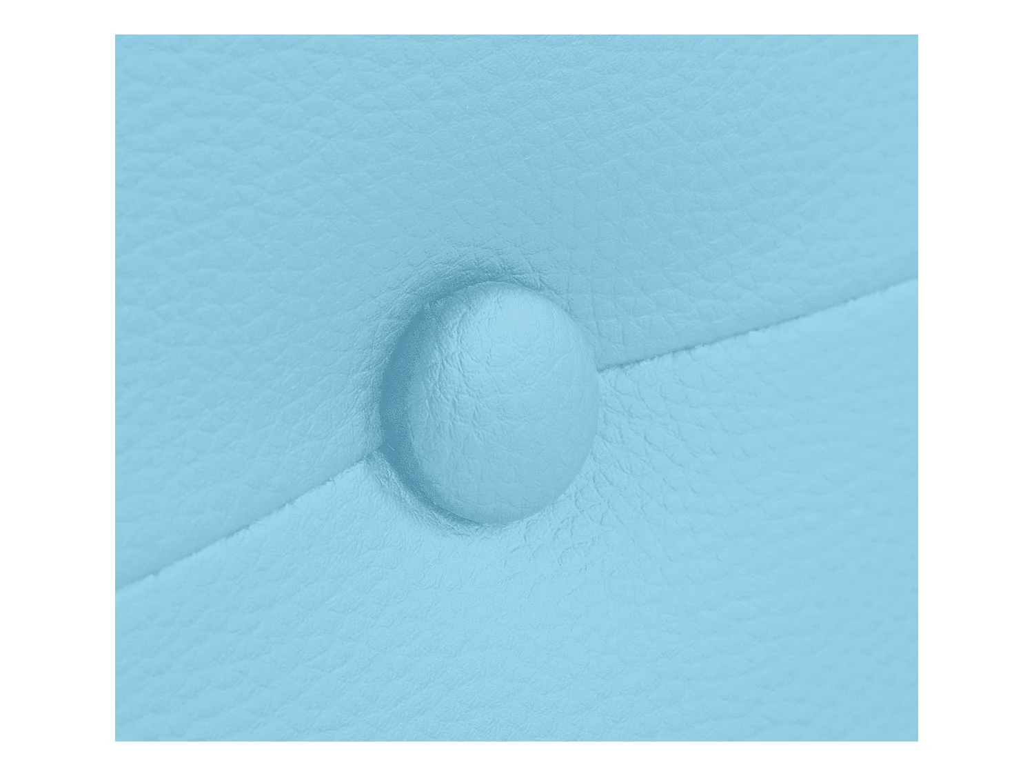 DHOME Tête de lit similicuir avec Boutons 105x50cm Lits 105 - Bleu Ciel