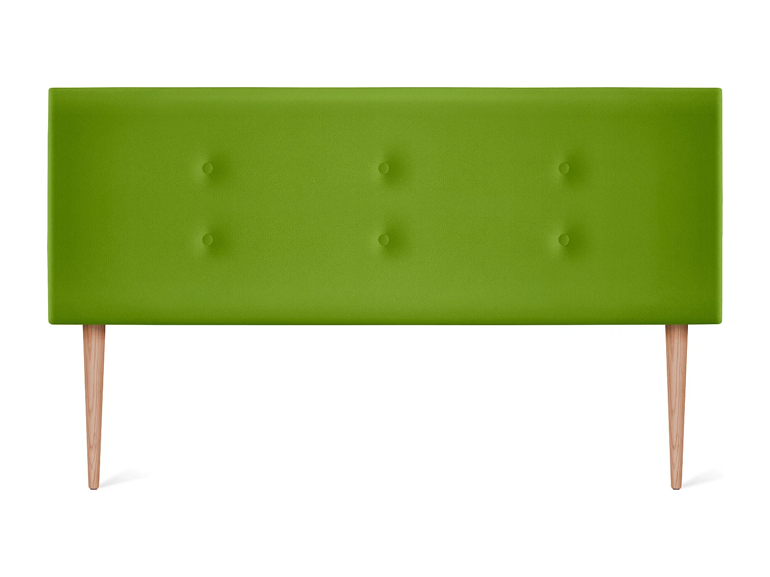 DHOME Kopfteil aus Kunstleder mit 2 Reihen Knöpfen 160x105cm Mit Beinen Betten 150/160 - Grün