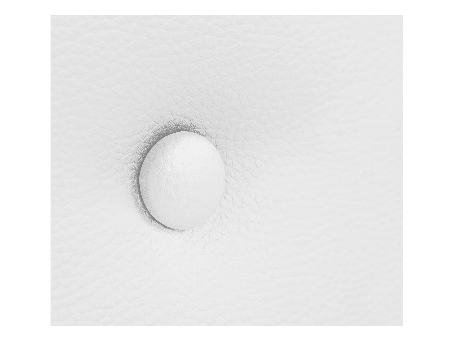 DHOME Tête de lit simili cuir lisse avec Boutons 105x105cm avec pieds Lits 105 - Blanc