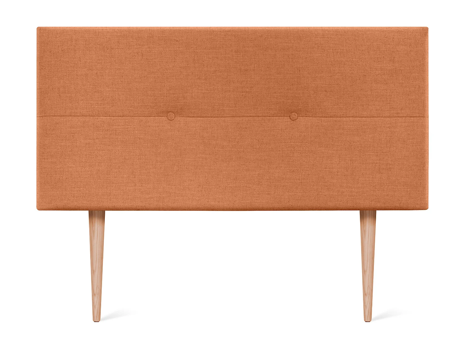 DHOME Kopfteil aus Naturleinen mit Knöpfen 105x105cm Mit Beinen Betten 105 - Orange