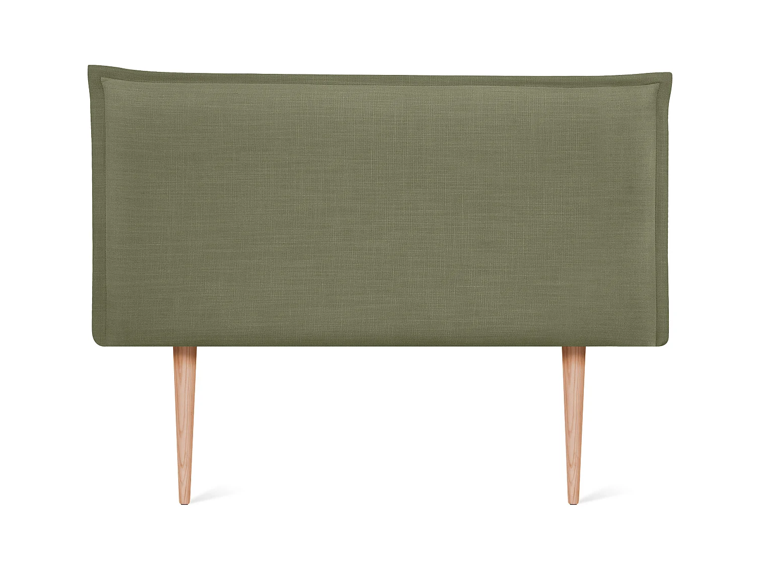 DHOME Tête de lit en lin naturel lisse avec garniture 95x105cm avec pieds Lits 90 - Vert
