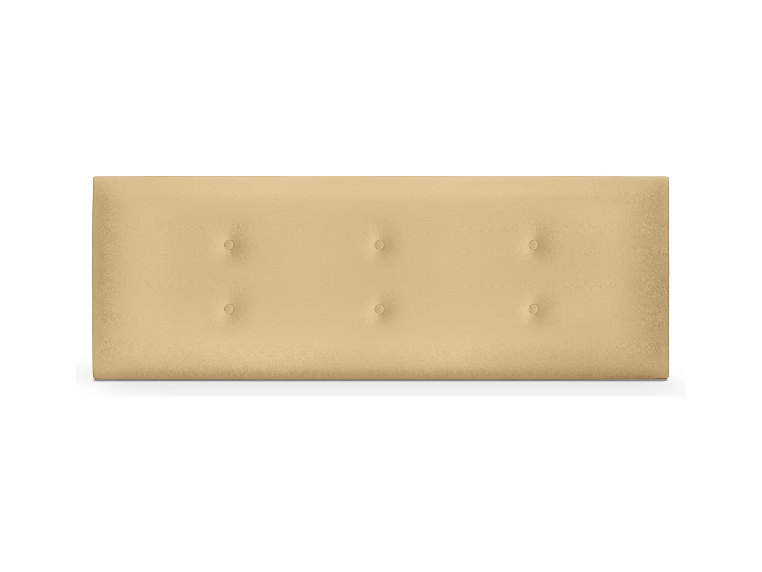 DHOME Kopfteil aus Kunstleder mit 2 Reihen Knöpfen 160x50cm Betten 150/160 - Vanille