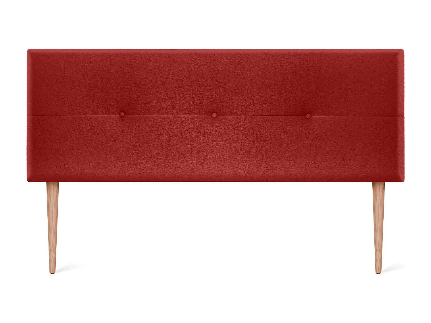 DHOME Kopfteil aus Kunstleder mit Knöpfen 160x105cm Mit Beinen Betten 150/160 - Rot