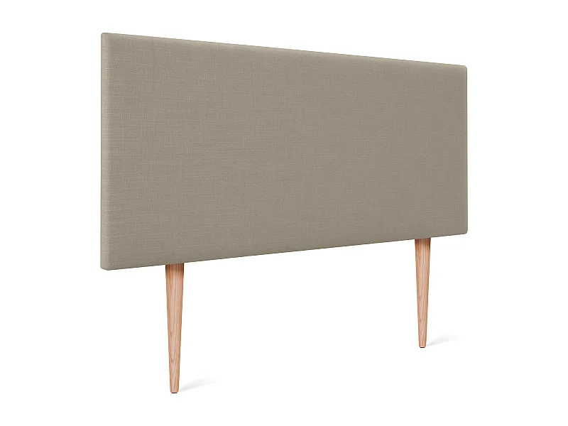 DHOME Schlichtes Kopfteil aus Naturleinen 95x105cm Mit Beinen Betten 90 - Erde