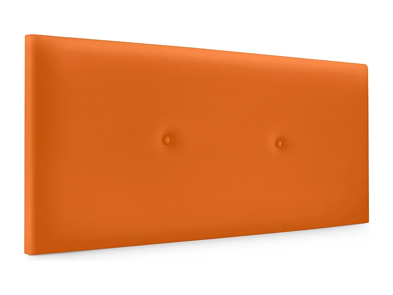 DHOME Tête de lit simili cuir lisse avec Boutons 90x50cm Lits 80/90 - Orange