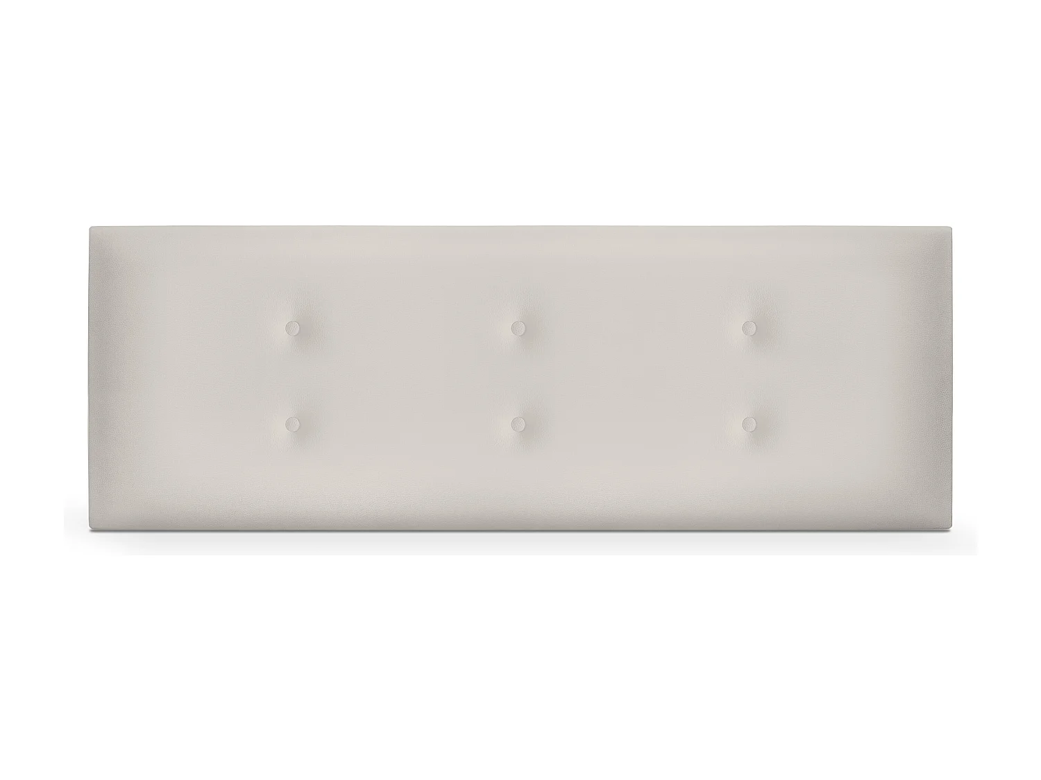 DHOME Tête de lit similicuir avec 2 rangées de boutons 160x50cm Lits 150/160 - Blanc Osseux