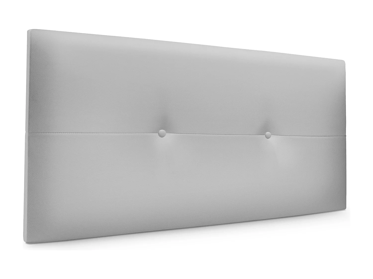 DHOME kunstleer hoofdeinde met knopen 90x50cm voor 80/90 bedden - lichtgrijs