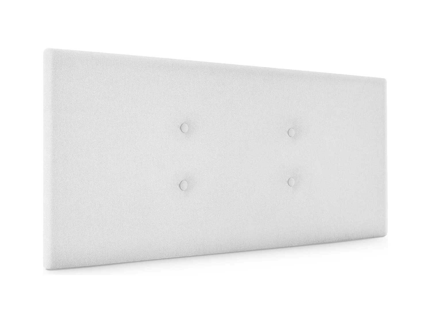 DHOME Tête de lit en tissu Aqualine avec 2 rangées de boutons 110x50cm Lits 105 - Blanc