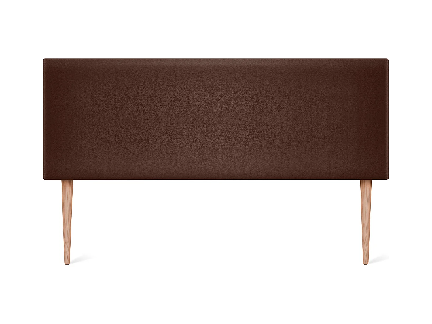 DHOME Glad kunstleer hoofdeinde 135x105cm met bedpoten 120/135 - Chocolade
