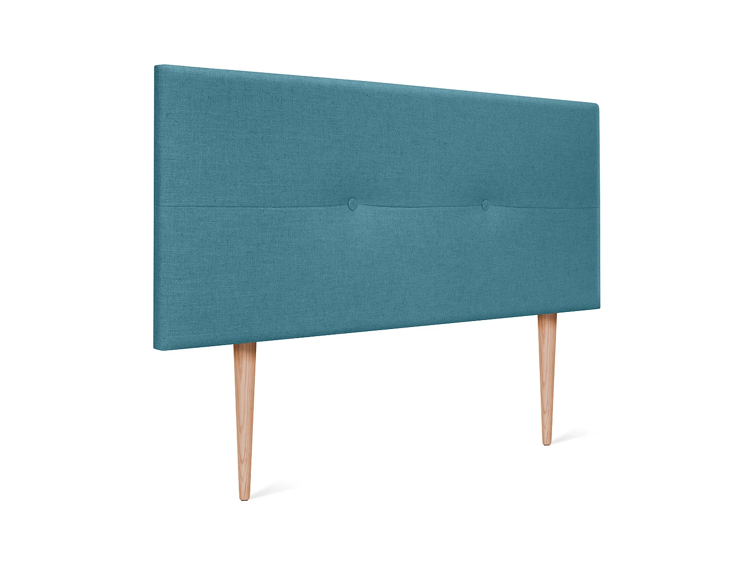 DHOME Tête de lit en lin naturel avec Boutons 110x105cm avec pieds Lits 105 - Turquoise