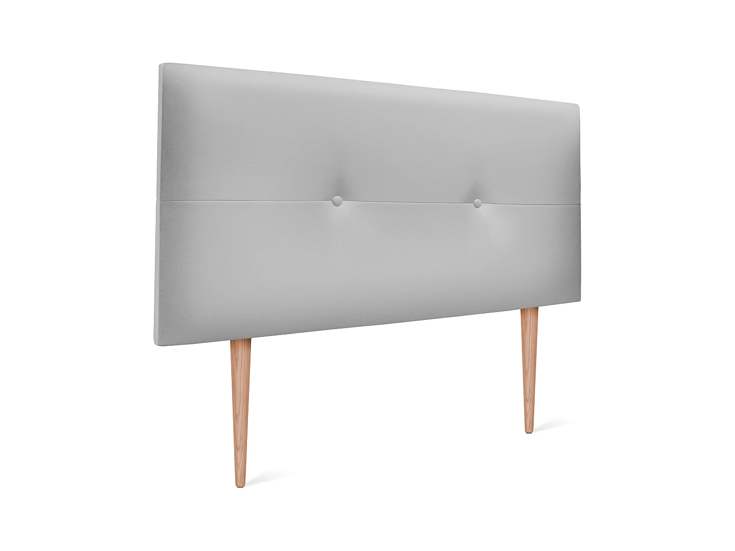 DHOME Tête de lit similicuir avec Boutons 95x105cm avec pieds Lits 90 - Gris clair