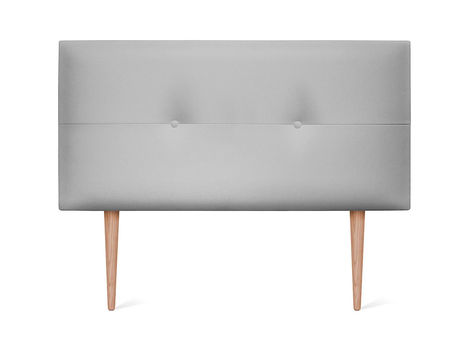 DHOME Tête de lit similicuir avec Boutons 95x105cm avec pieds Lits 90 - Gris clair