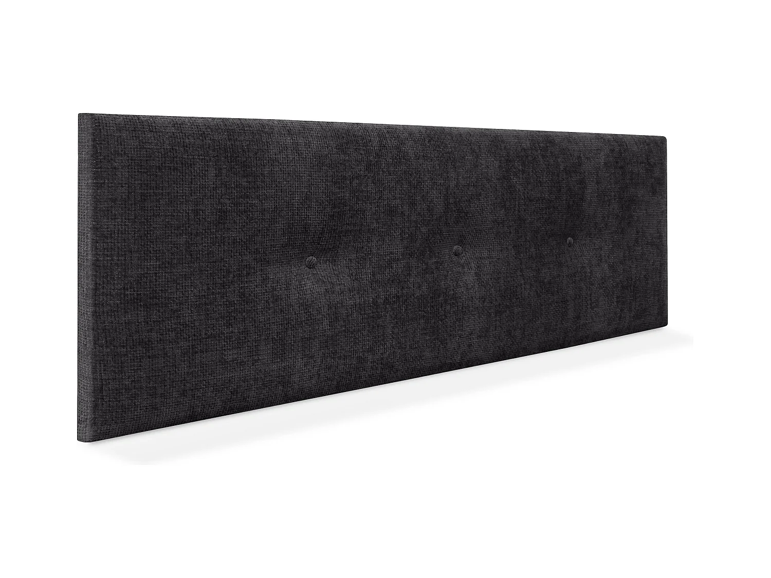 DHOME Tête de lit en laine naturelle avec Boutons 160x50cm Lits 150/160 - Noir