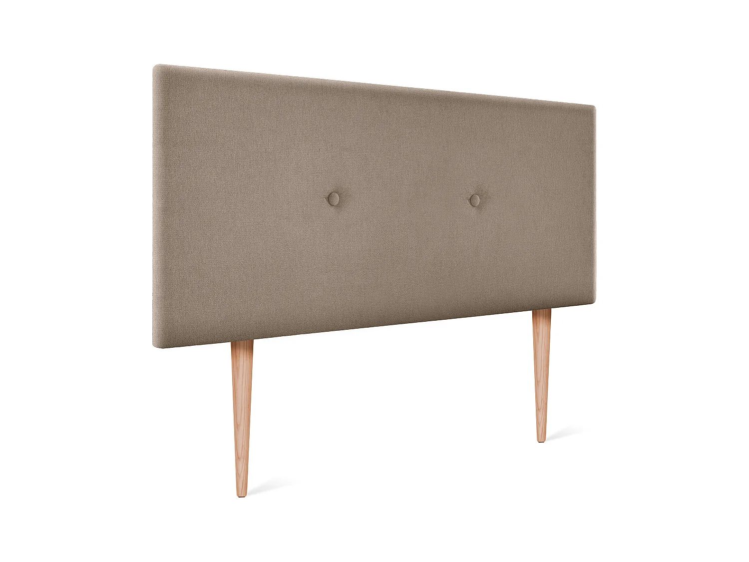 DHOME Aqualine Stoff Kopfteil glatt mit Knöpfen 90x105cm Mit Beinen Betten 80/90 - Erde