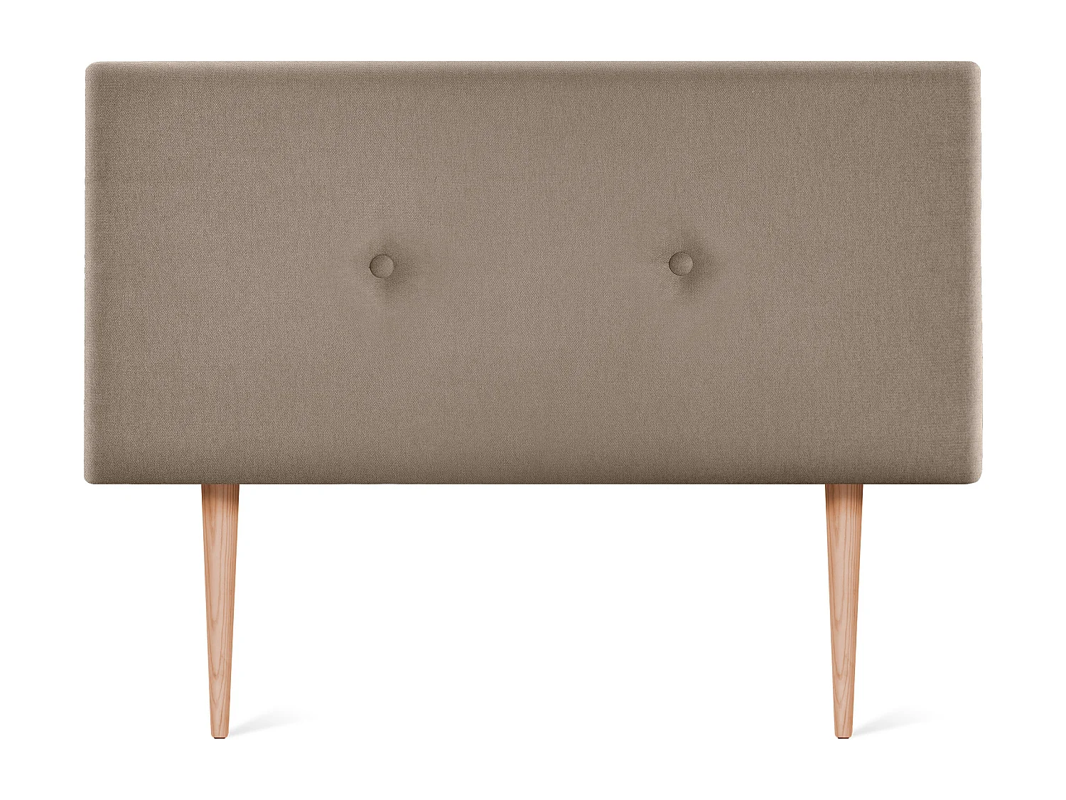 DHOME Cabecero de Tela Aqualine Liso con Botones 90x105cm con Patas Camas 80/90 - Tierra