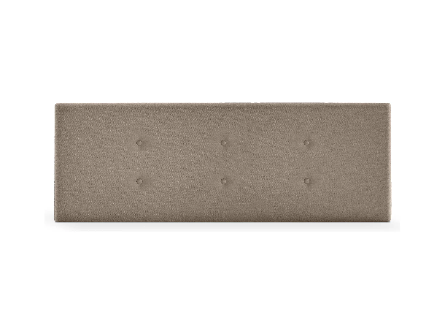 DHOME Tête de lit en tissu Aqualine avec 2 rangées de boutons 135x50cm Lits 120/135 - Terre