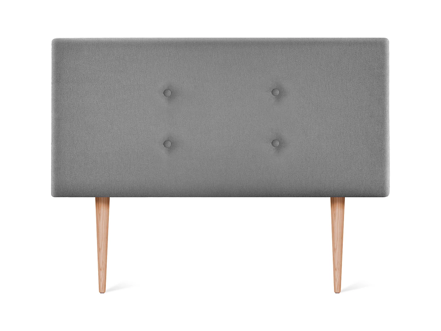 DHOME Hoofdeinde van Aqualine stof met 2 rijen knopen 105x105cm met bedpoten Bedden 105 - Grijs