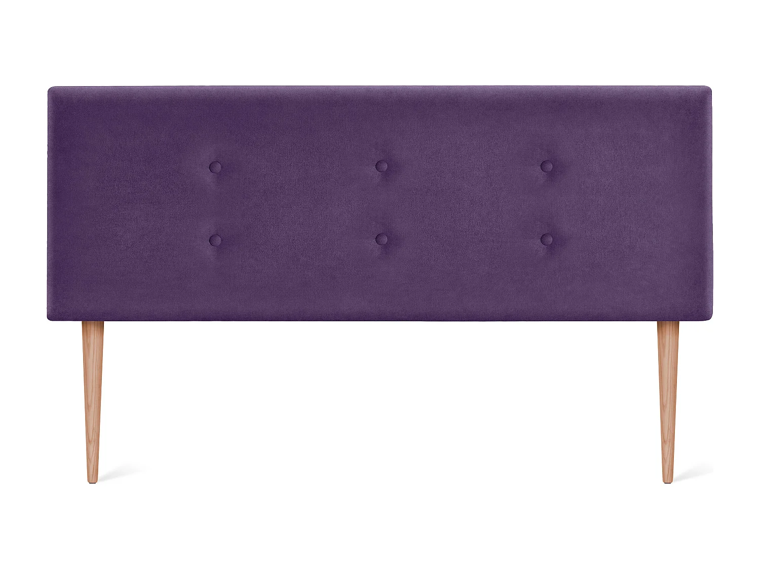 DHOME Tête de lit en tissu Aqualine avec 2 rangées de boutons 160x105cm avec pieds Lits 150/160 - Lila