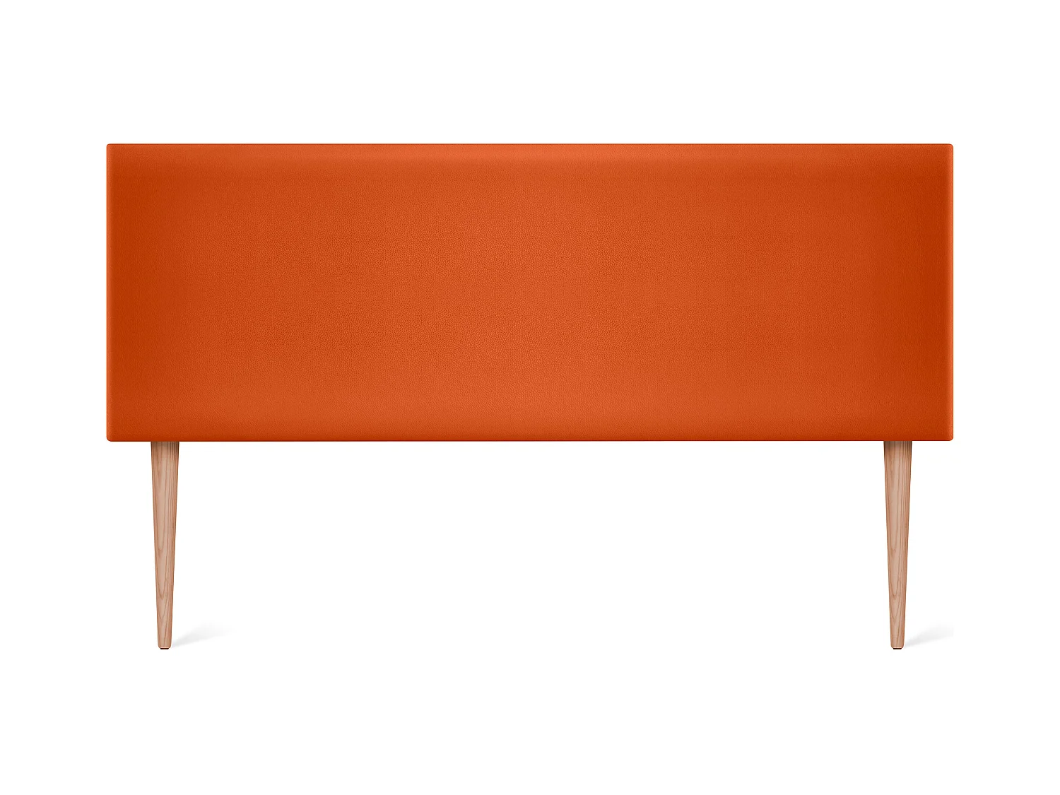 DHOME Kopfteil aus glattem Kunstleder 150x105cm Mit Beinen Betten 150 - Orange