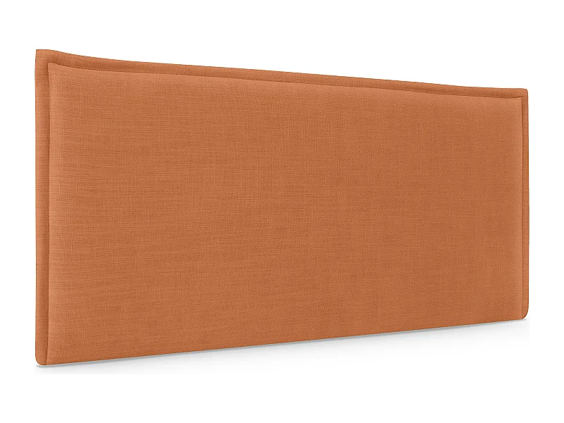 DHOME Kopfteil aus Naturleinen mit Paspelierung 105x50cm Betten 105 - Orange