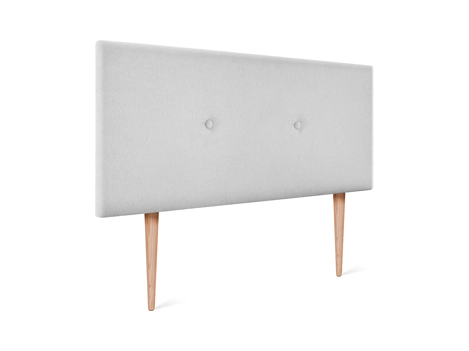 DHOME Aqualine Stoff Kopfteil glatt mit Knöpfen 95x105cm Mit Beinen Betten 90 - Perlgrau