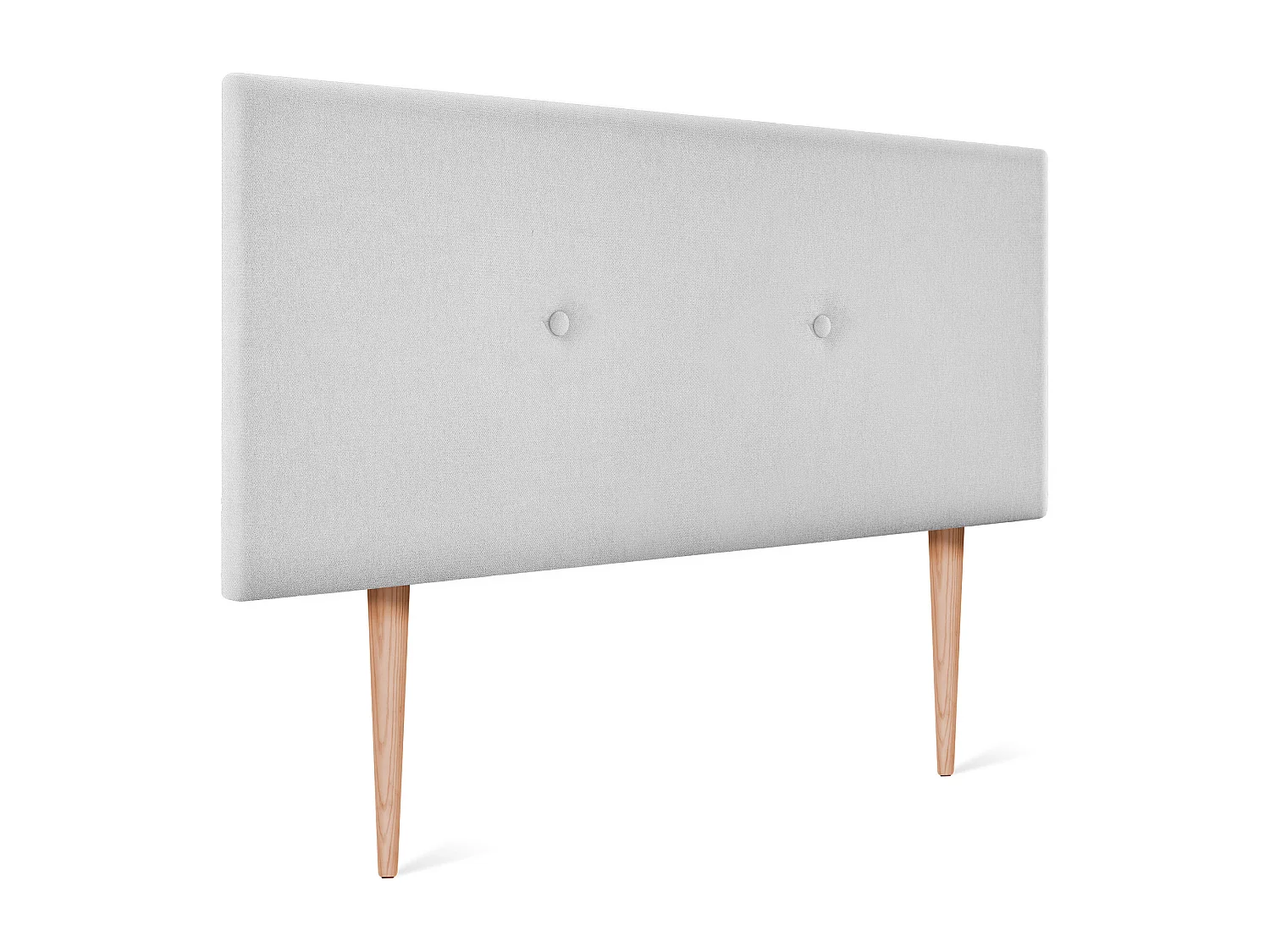 DHOME Cabeceira de  Tecido AquaLinho Liso com Botões 95x105cm com Pernas Camas 90 - Cinza Pérola