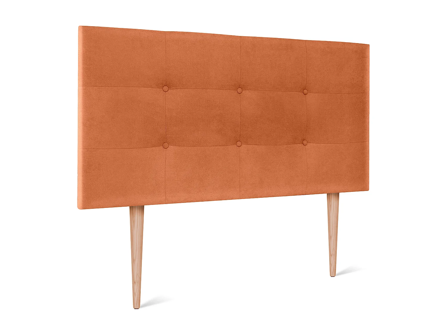 DHOME Tête de lit en tissu Aqualine 110x115cm avec pieds Lits 105 - Orange