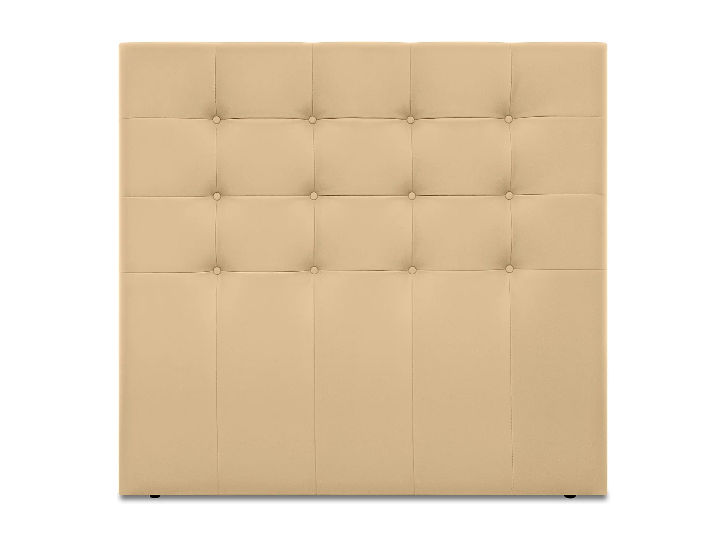 DHOME Cabeceira de  Couro sintético Capitoné Até o chão 135x120cm Camas 120/135 - Baunilha