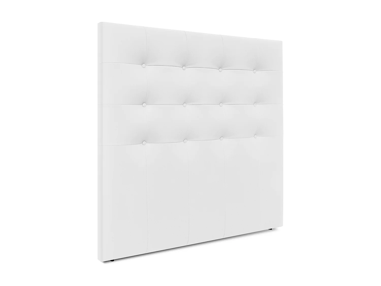 DHOME Cabeceira de  Couro sintético Capitoné Até o chão 150x120cm Camas 150 - Blanco
