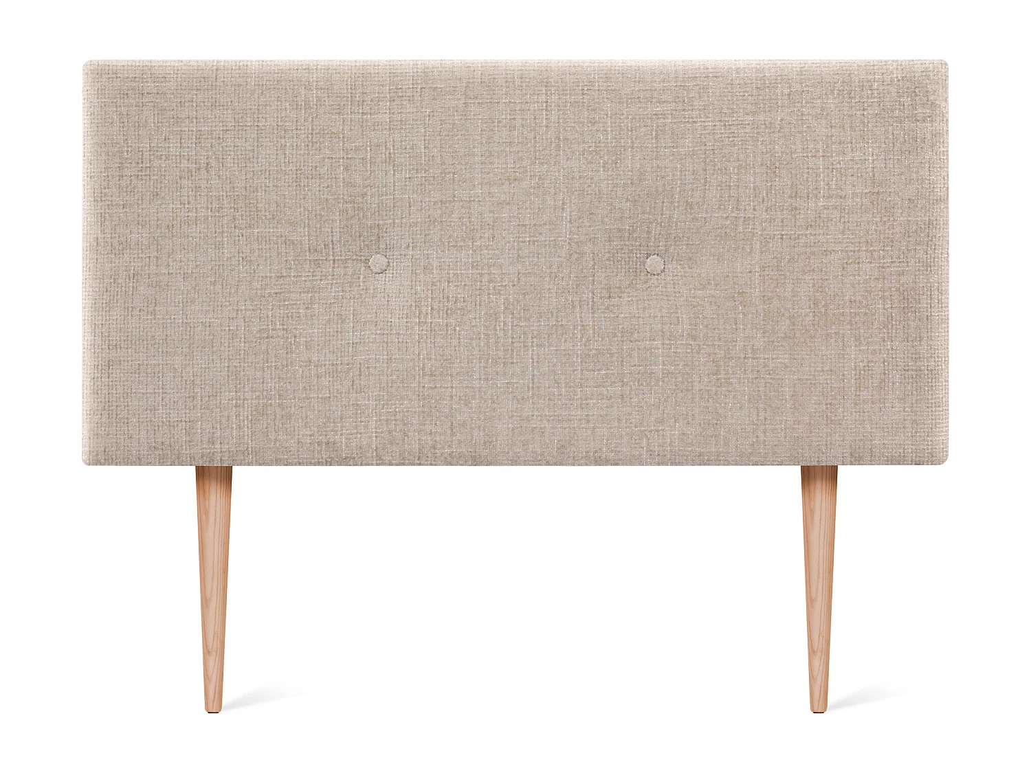 DHOME Hoofdeinde van natuurlijke wol met knopen 105x105cm met bedpoten 105 - Beige