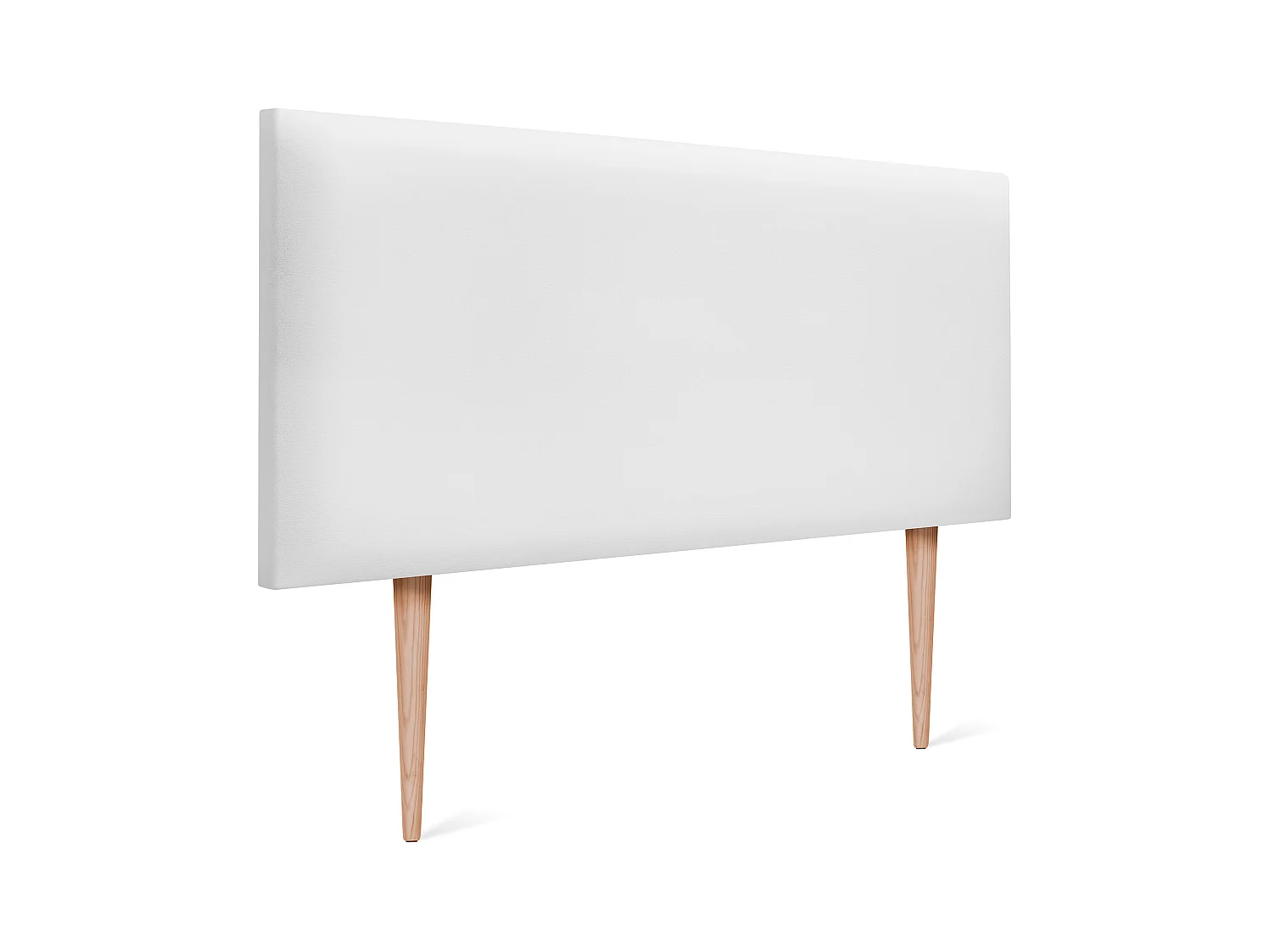 DHOME Tête de lit simili cuir lisse 90x105cm avec pieds Lits 80/90 - Blanc