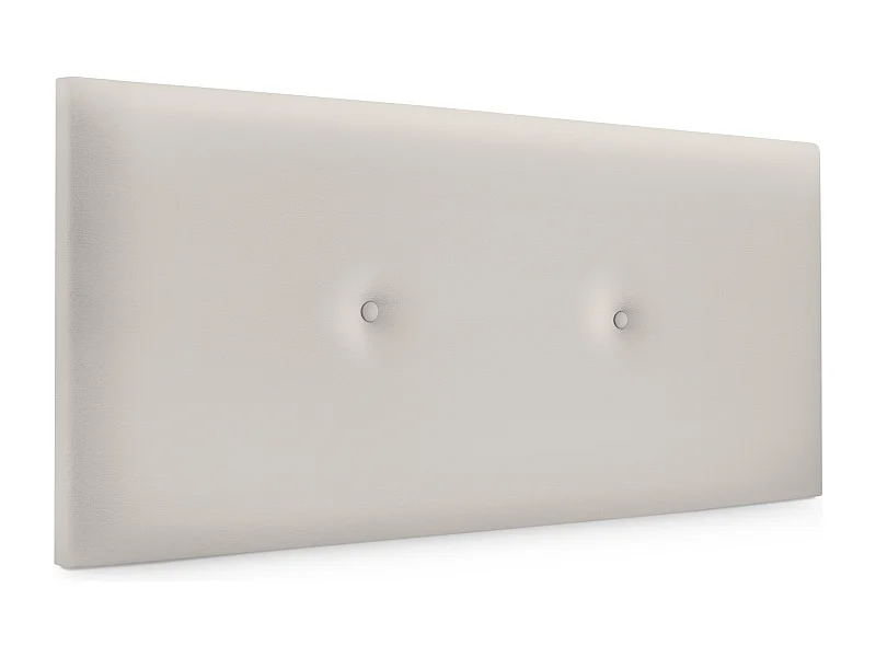 DHOME Tête de lit simili cuir lisse avec Boutons 95x50cm Lits 90 - Blanc Osseux