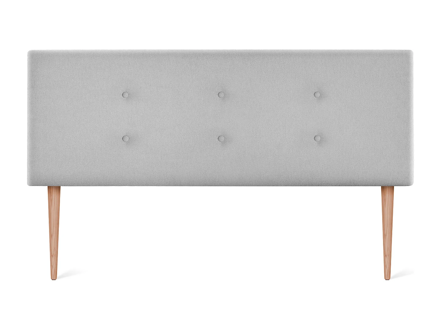 DHOME Tête de lit en tissu Aqualine avec 2 rangées de boutons 160x105cm avec pieds Lits 150/160 - Gris perle