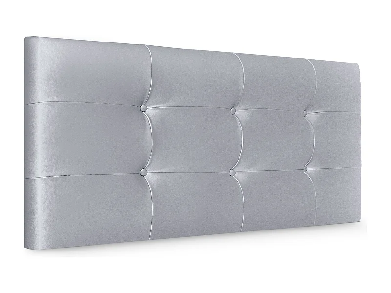 DHOME Cabeceira de  Couro sintético Capitoné 110x60cm Camas 105 - Prata