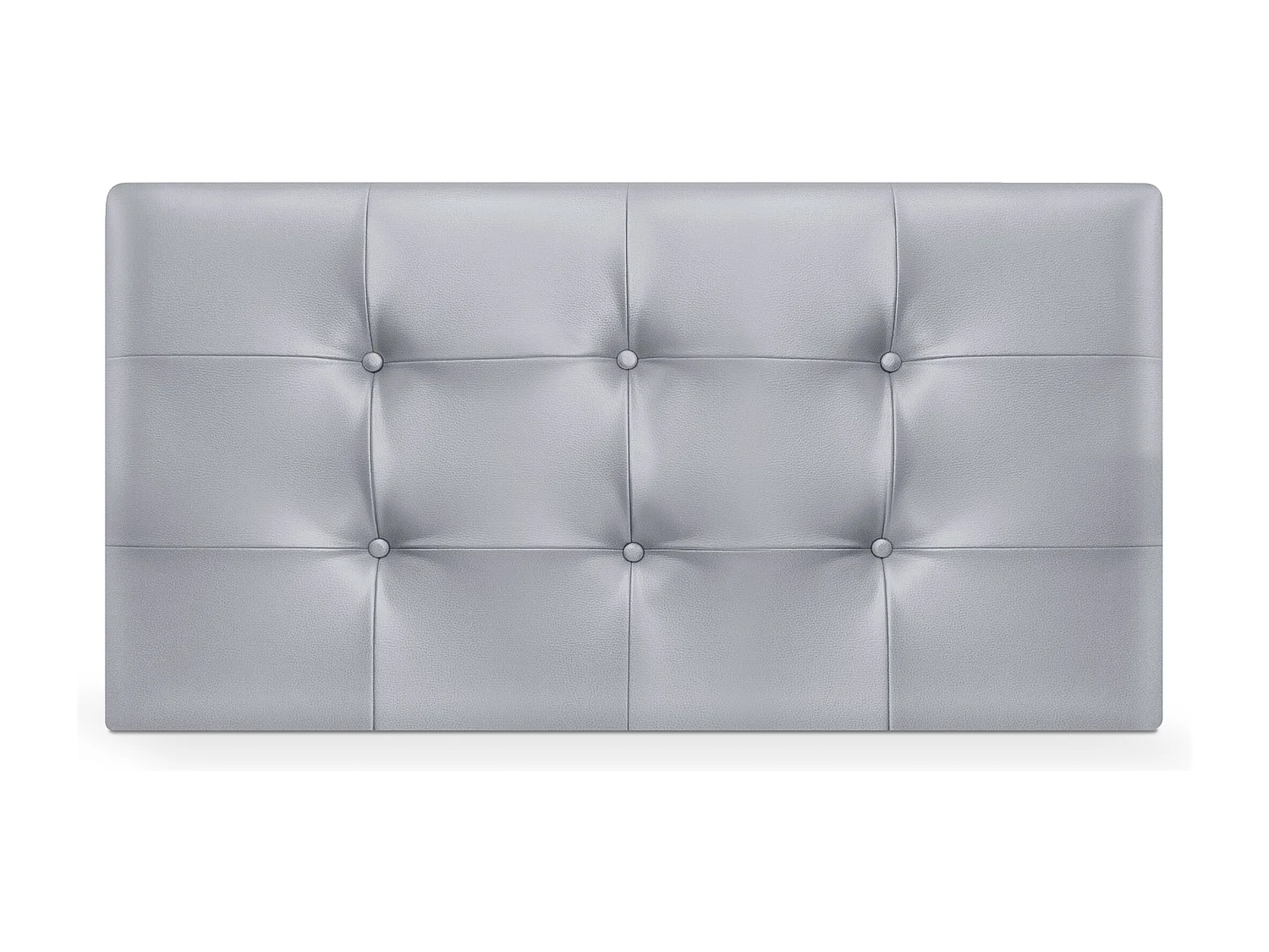 DHOME Testiera capitonnè in ecopelle 110x60 cm Letti 105 - Argento