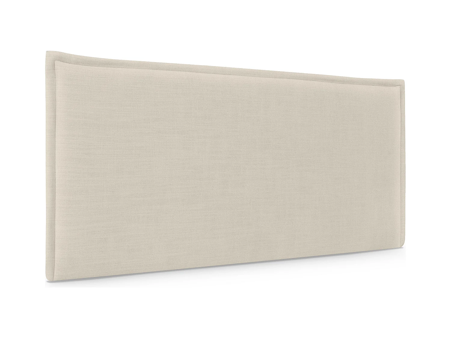 DHOME Tête de lit en lin naturel lisse avec garniture 95x50cm Lits 90 - Beig