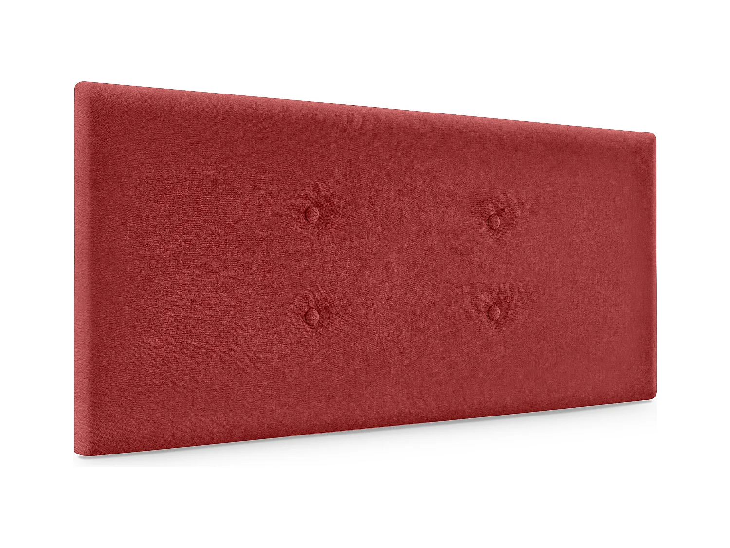 DHOME Tête de lit en tissu Aqualine avec 2 rangées de boutons 90x50cm Lits 80/90 - Rouge