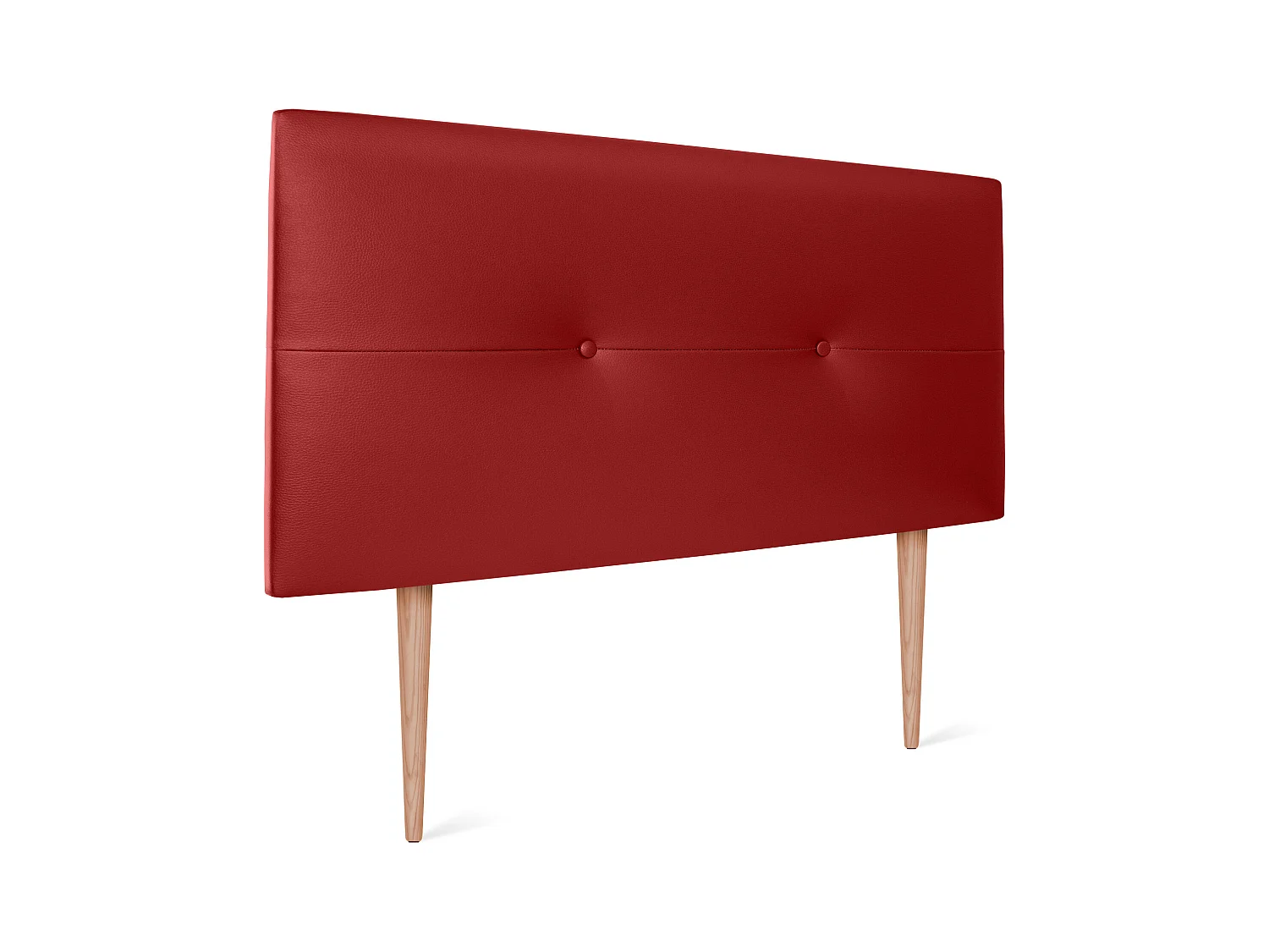 DHOME Tête de lit similicuir avec Boutons 110x105cm avec pieds Lits 105 - Rouge