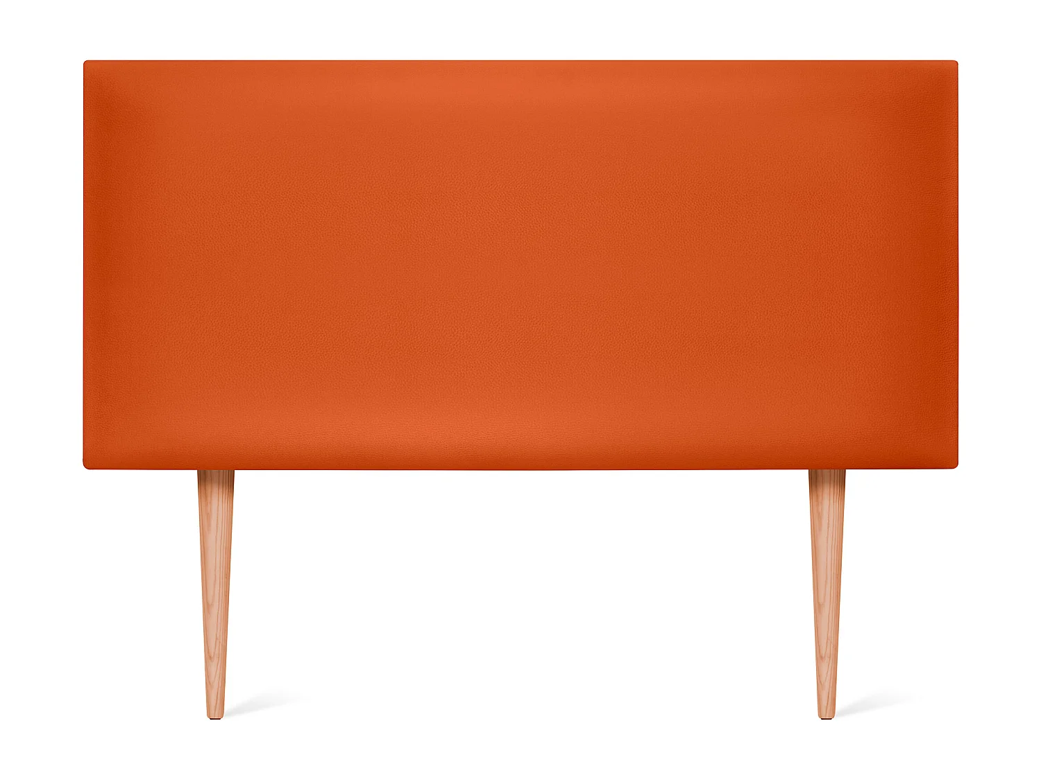 DHOME Tête de lit simili cuir lisse 105x105cm avec pieds Lits 105 - Orange